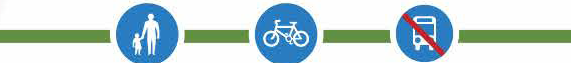 pedestrian, cycling and bus restrictions