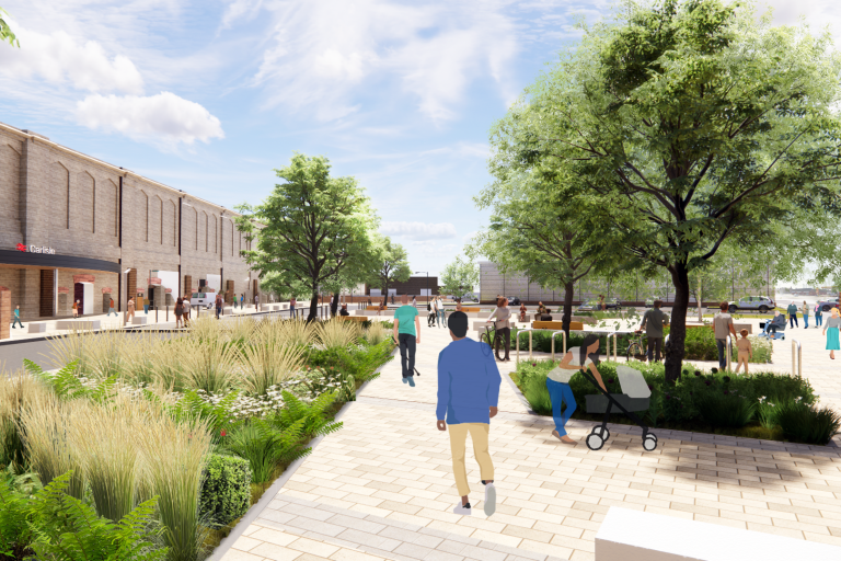 Artist impression of George Square car parking