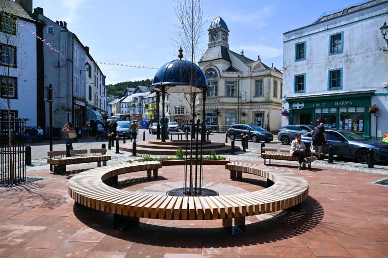 Market place after work has been completed