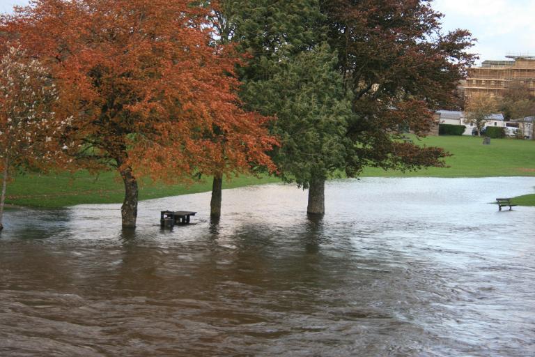 flooding in Cockermouth during stormy weather