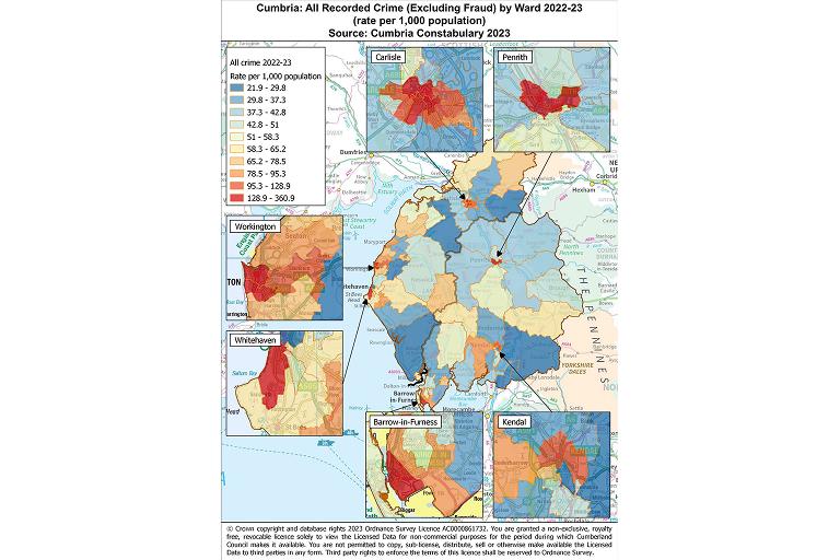 All recorded crime map