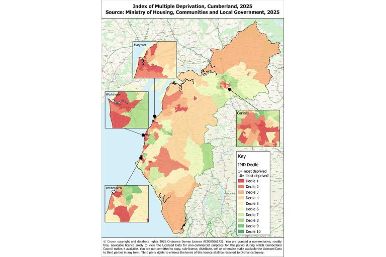 Cumberland index of multiple deprivation