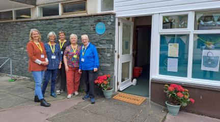 KAFS team outside their home in Keswick 