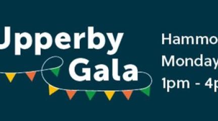 Text reads Upperby gala Hammond's Pond Monday 29 May 1pm - 4pm