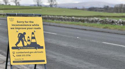 Road closure sign