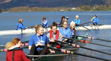 People rowing