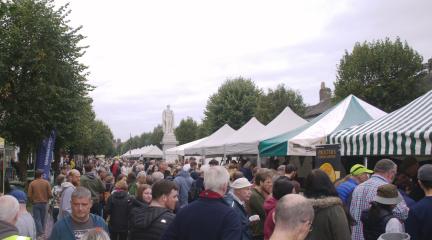 Streets packed with visitors