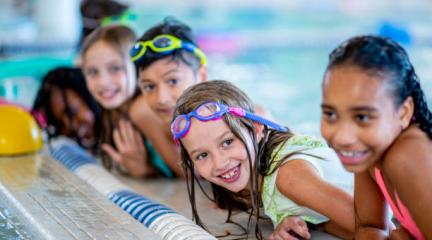 Children swimming