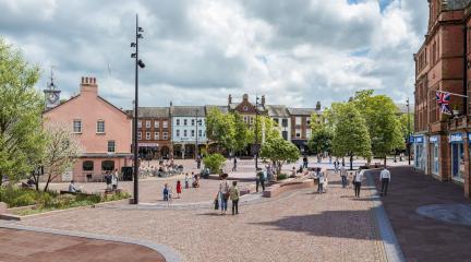 An artist impression of the Greenmarket project following completion in spring 2025