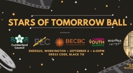 Stars of Tomorrow Ball with sponsor logos