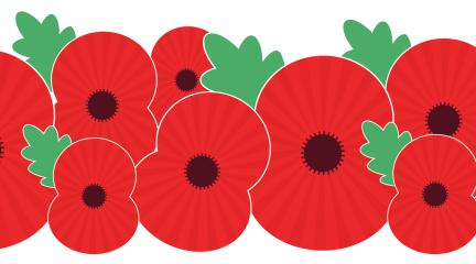 Remembrance poppies