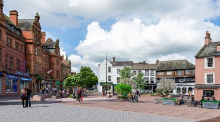 Artist's impression of Carlisle city centre after the regeneration work is complete