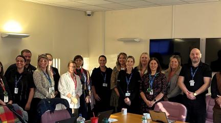Members of Dyfed-Powys Police with members of Cumberland's Local Focus Hubs
