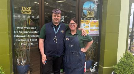 Jay Kirby and Lesley Rourke who will be the cafe manager