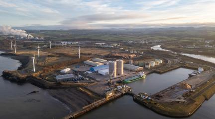 aerial view of the Port of Workington