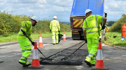 Carriageway resurfacing works