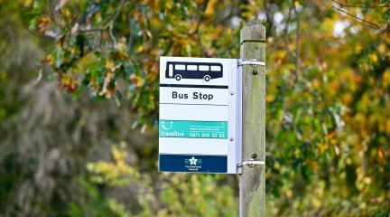 bus stop sign