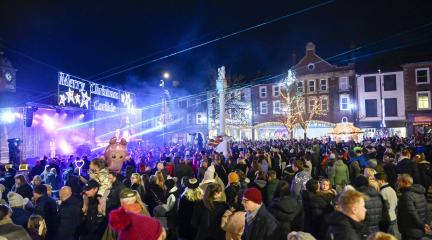 Crowd at Carlisle Christmas Light Switch On