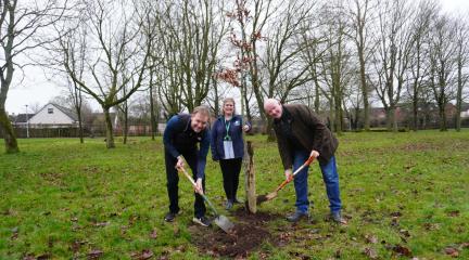 Tree planting as part of the Start with the Park project 