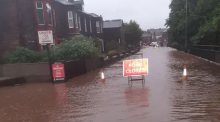 Image of flooding in Wigton in November 2025