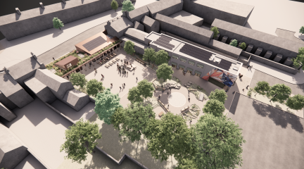 Artists' impression of Red Lion site development, Egremont