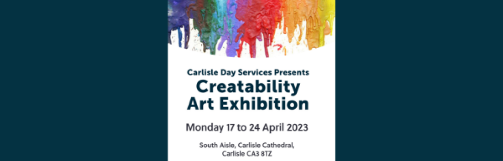 Image with the words "Createability Art Exhibition"