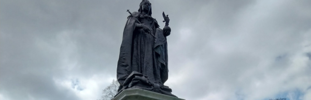 restored Victoria monument in Victoria Park