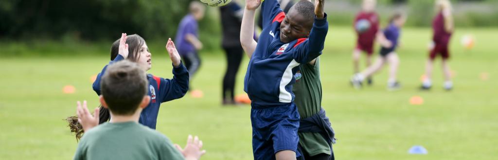 Children competing at the Cumbria School Games