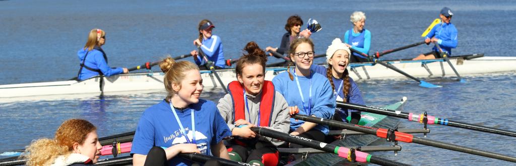 People rowing