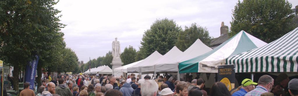 Streets packed with visitors