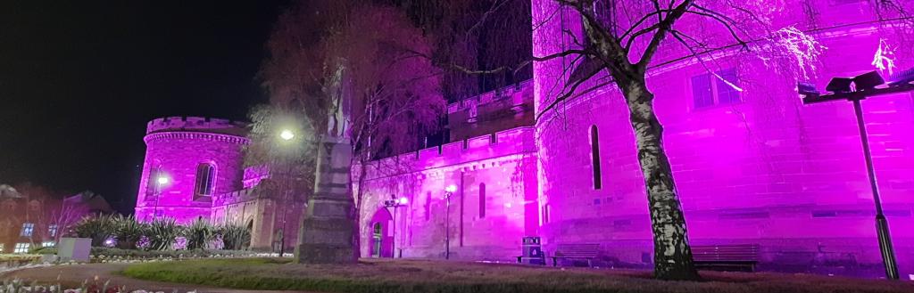 Carlisle Citadels' lit purple