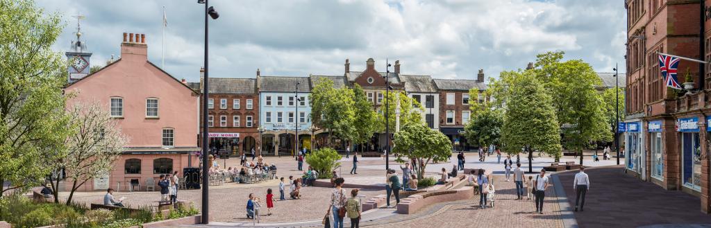 An artist impression of the Greenmarket project following completion in spring 2025