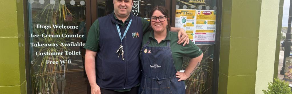Jay Kirby and Lesley Rourke who will be the cafe manager