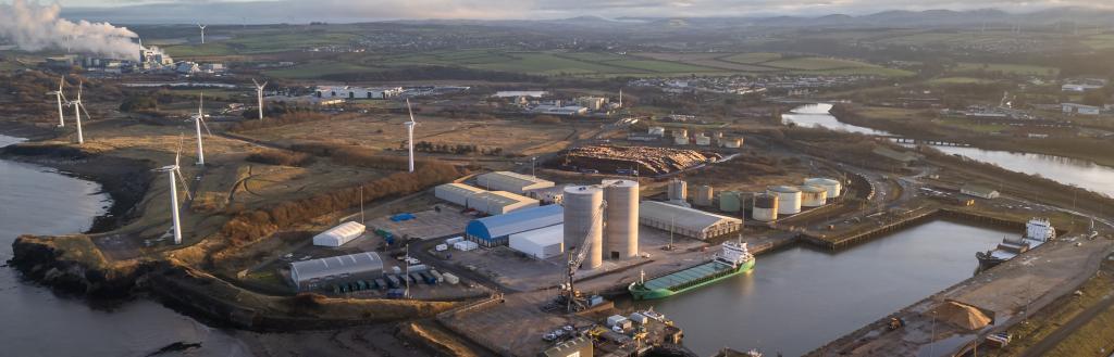 aerial view of the Port of Workington