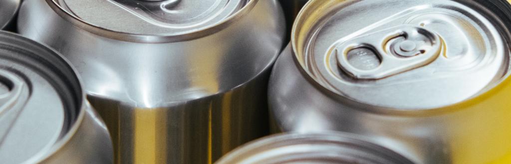 unopened, unbranded drinks cans