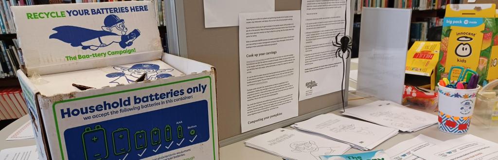 Recycle batteries here