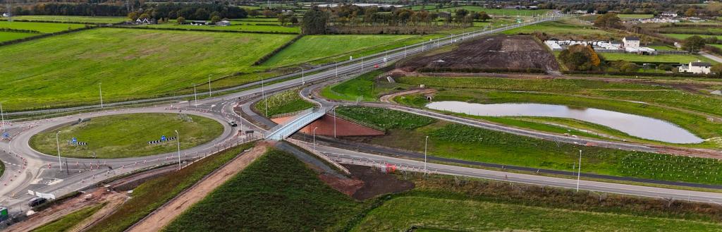 Image shows the work on the Carlisle Southern Link Road 