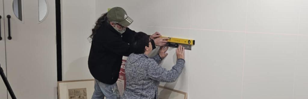 Setting Up The Comic Exhibition at The Beacon