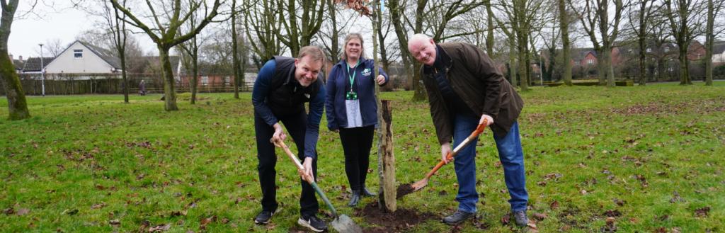 Tree planting as part of the Start with the Park project 