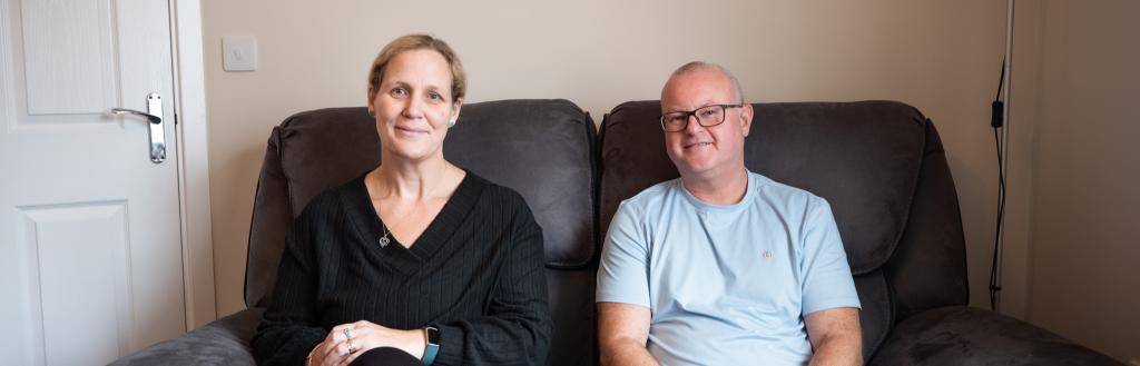 Foster carers Stacy & Michael at home
